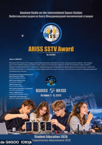 ARISS Award G0GOO